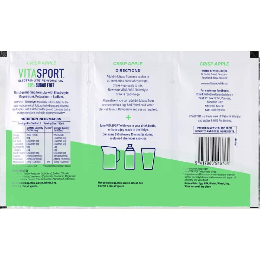 Vitasport Electrolyte 99% Sugar Free Crisp Apple 3pack
