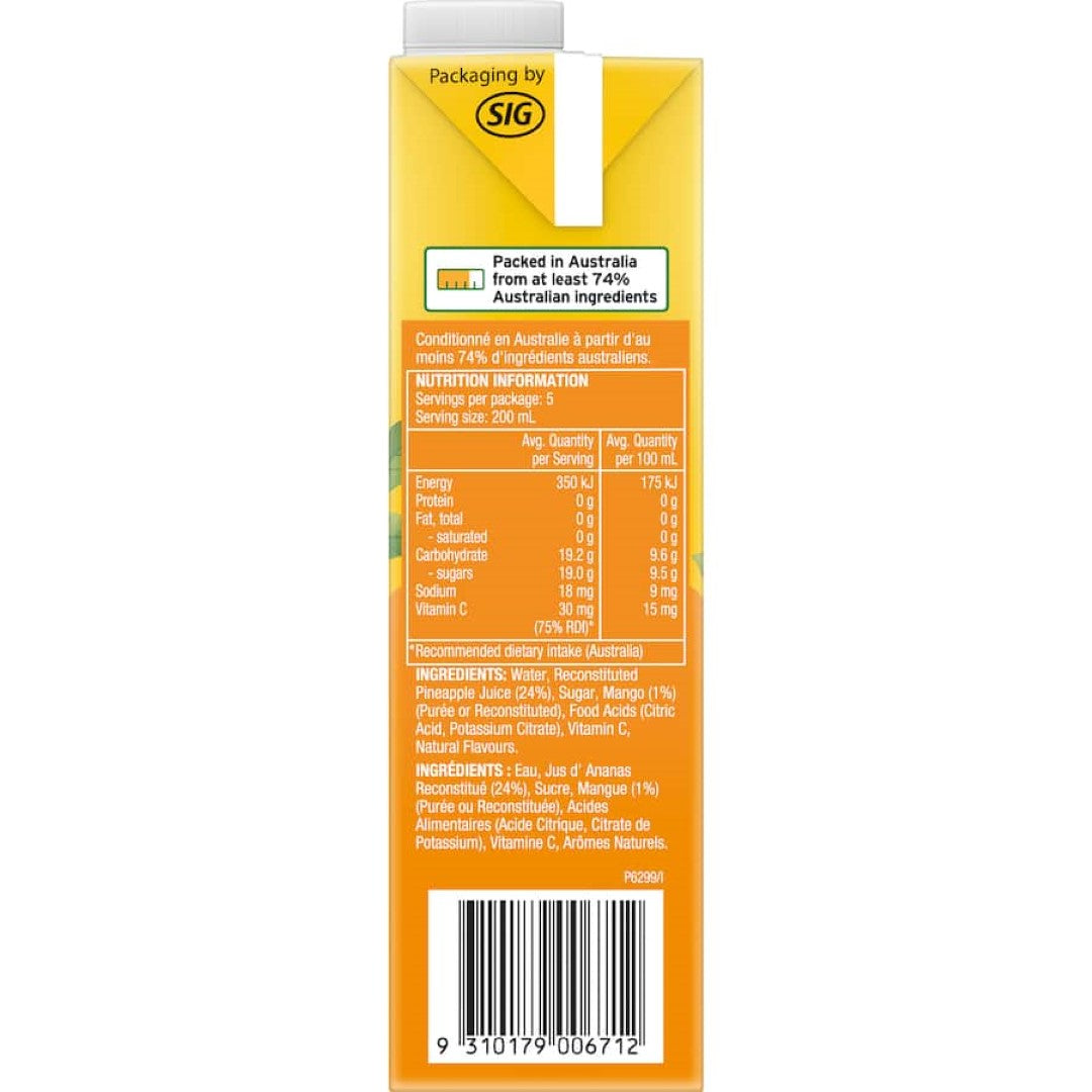 Golden Circle Fruit Drink Pine Mango 1L