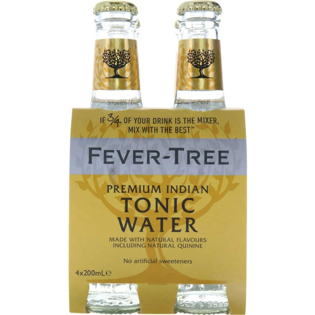 Fever Tree Drink Mixers Premium Indian Tonic Water 200ml bottles 4pack