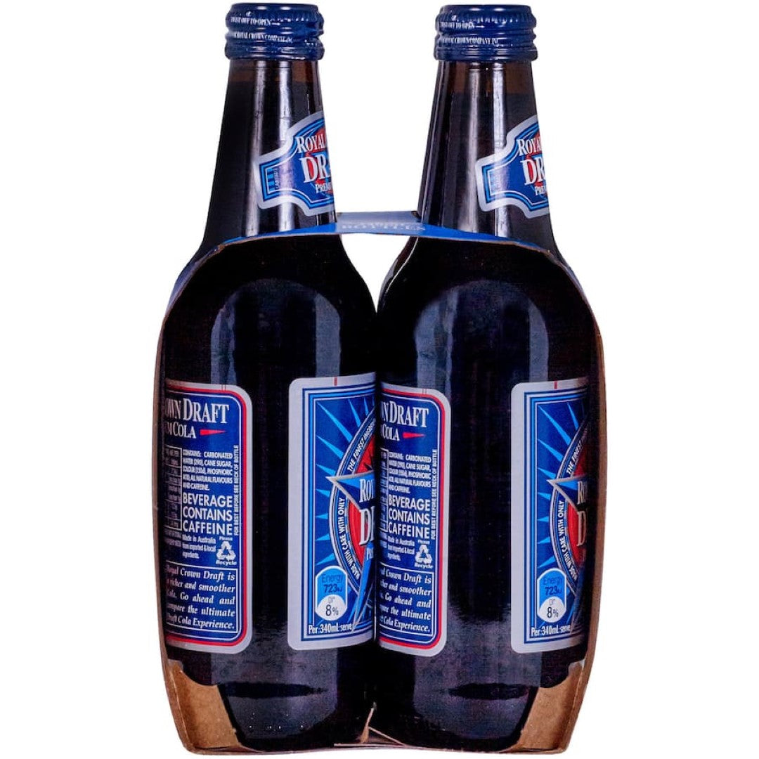 Royal Crown Draft Soft Drink Premium Cola 340ml 4pack