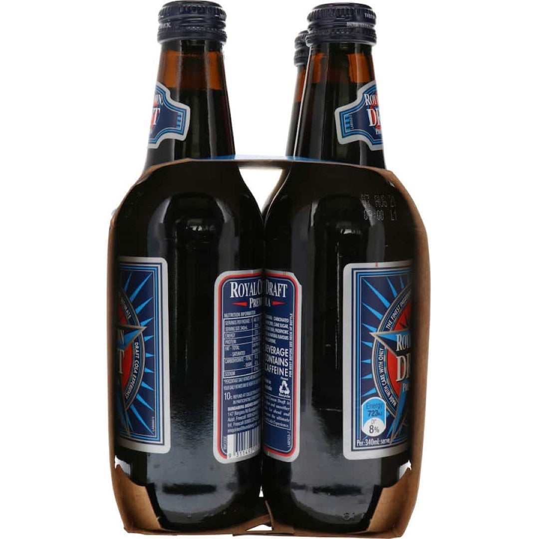 Royal Crown Draft Soft Drink Premium Cola 340ml 4pack