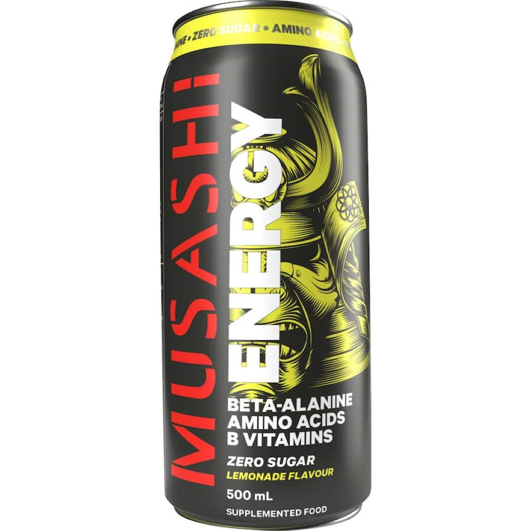 Musashi Energy Drink Lemonade Zero Sugar Can 500mL