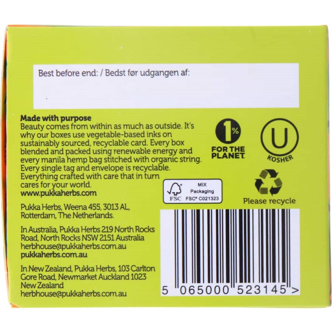 Pukka Herbal Tea Three Ginger Sachets 20pack