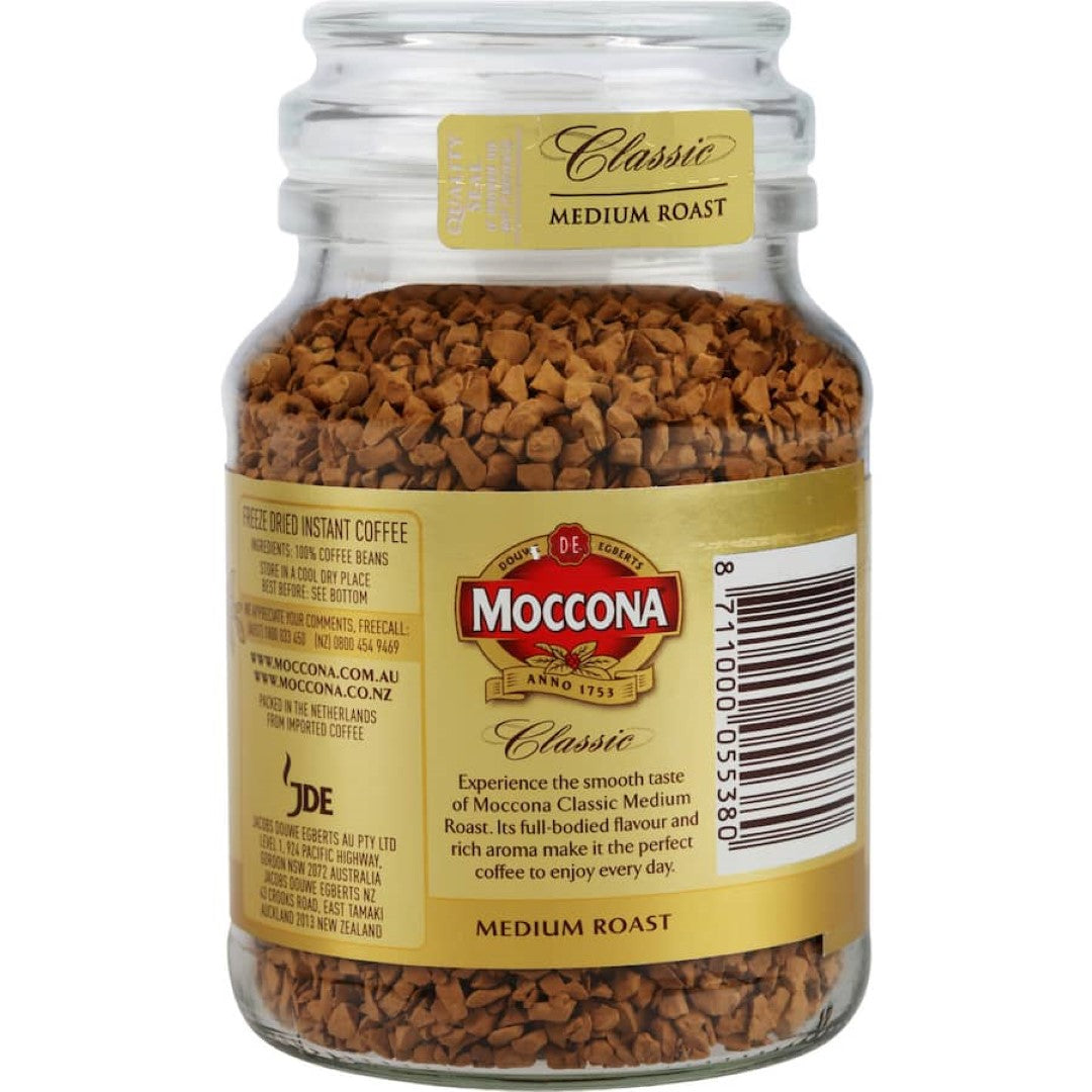 Moccona Instant Coffee Classic Medium Roast 100g jar