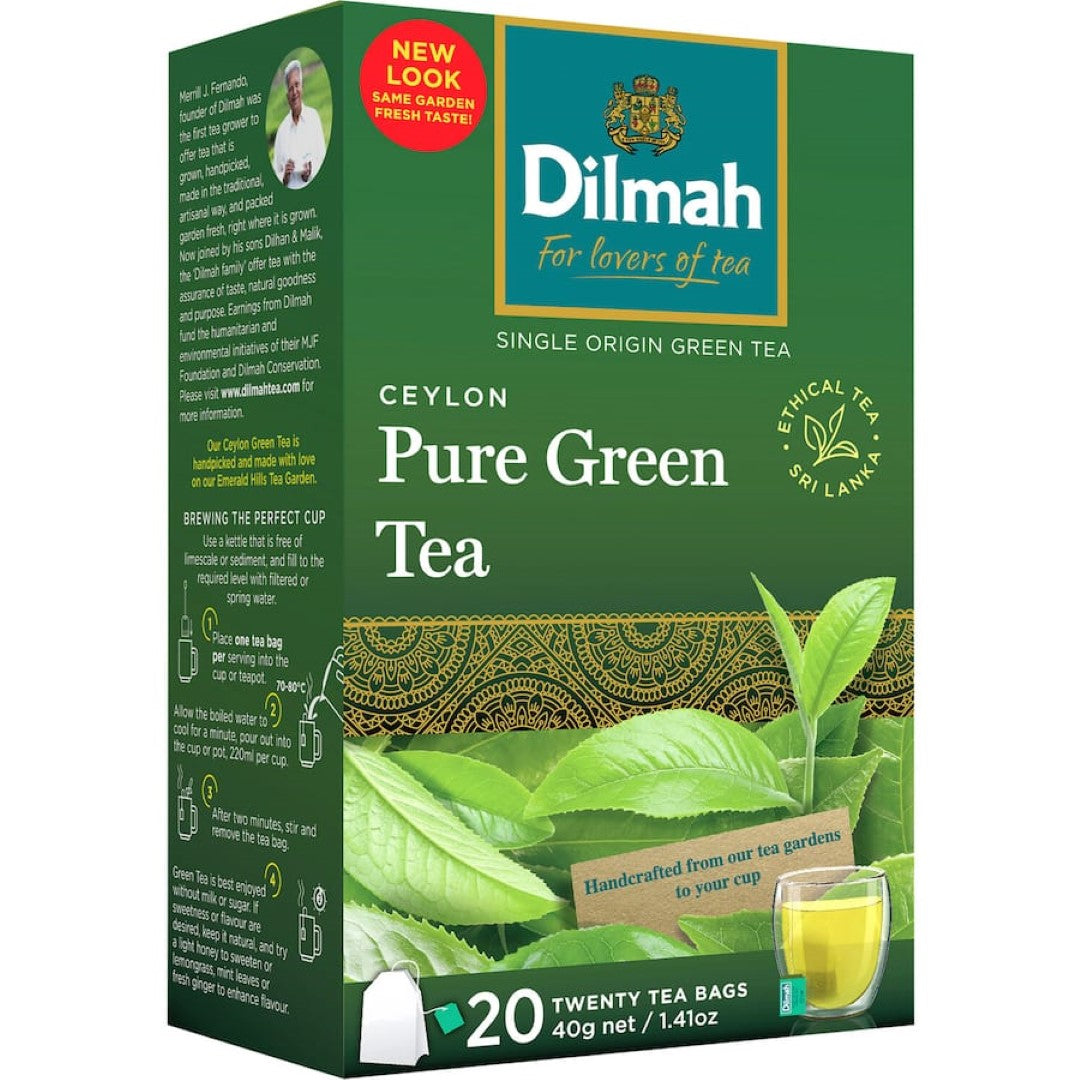 Dilmah Green Tea String And Tag Bags 20pack