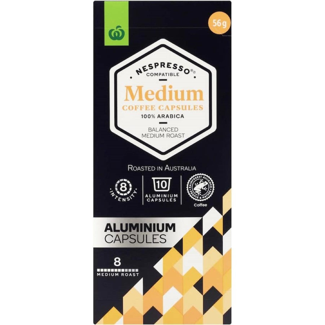 Woolworths Coffee Capsules Nespresso Compat Medium Roast 10pack