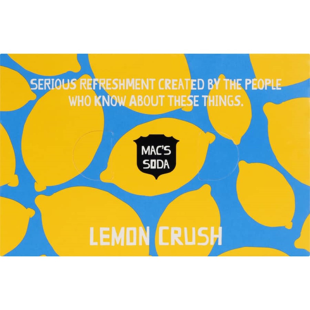 Mac's Drink Mixers Lemon Crush 6pk cans 250mL