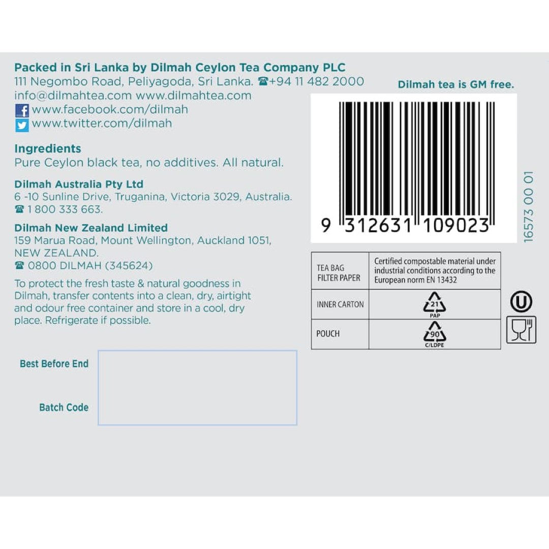 Dilmah Tea Tagless Bags 200pack
