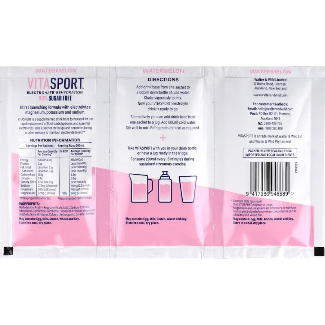 Vitasport Electrolyte 99% Sugar Free Watermelon 36g