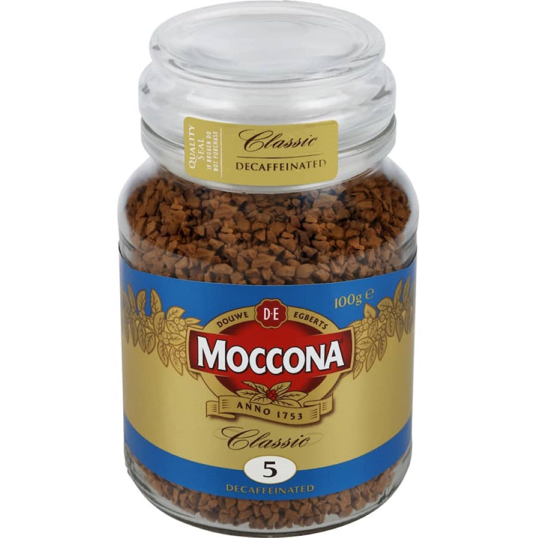 Moccona Instant Coffee Classic Decaffeinated 100g jar