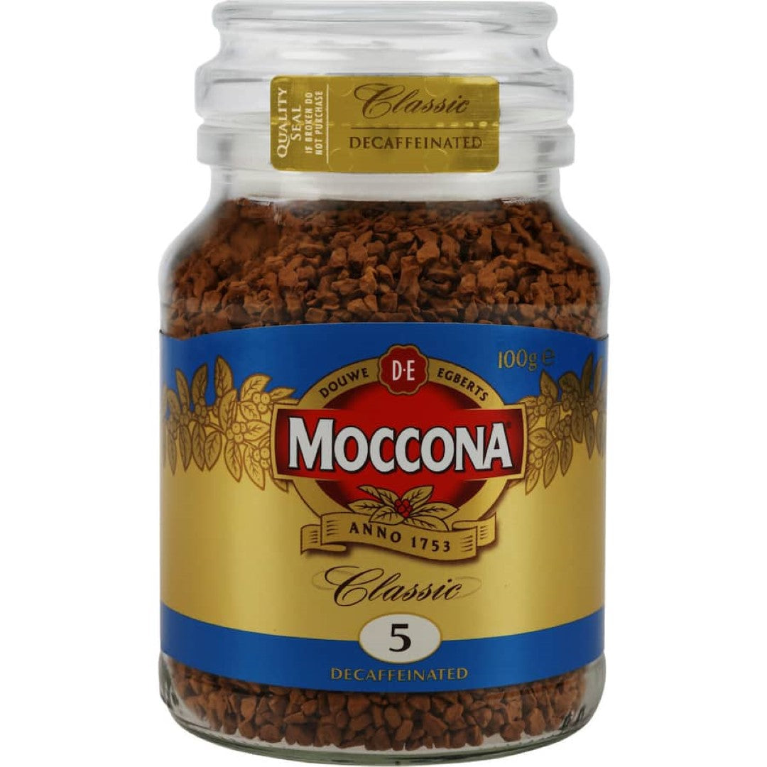 Moccona Instant Coffee Classic Decaffeinated 100g jar