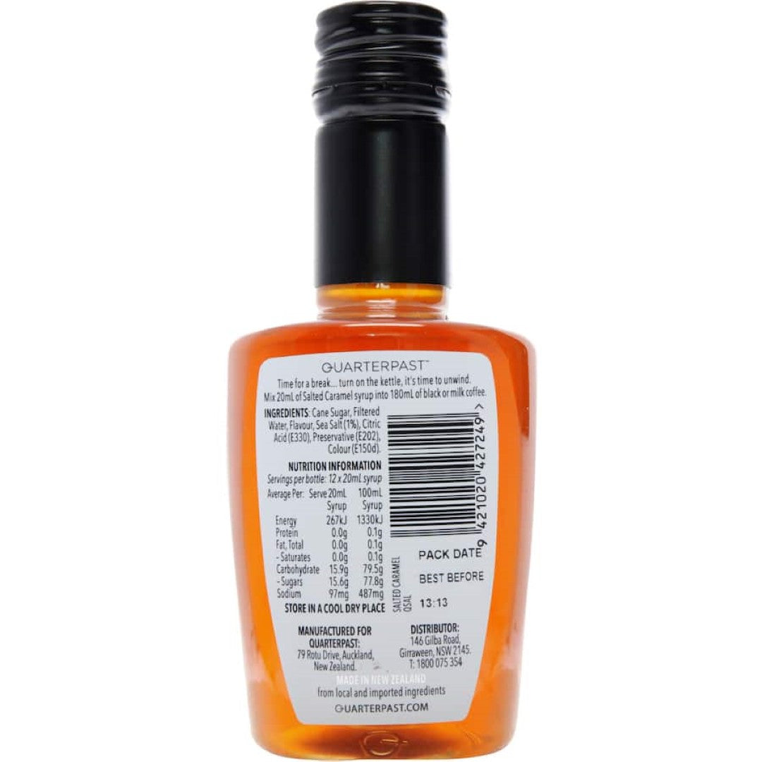Quarterpast Coffee Syrup Salted Caramel 250mL