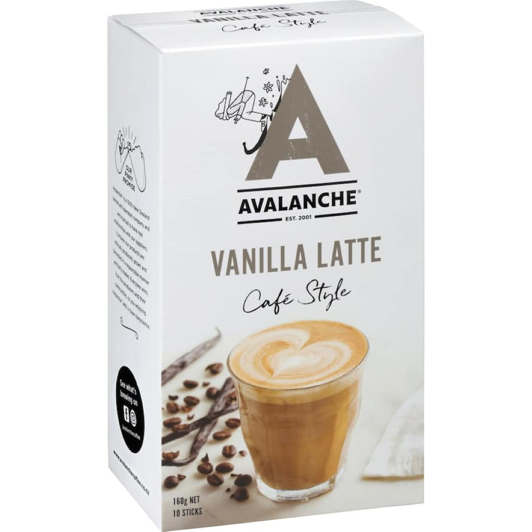 Avalanche Coffee Sachets Vanilla Latte 10 pack 160g