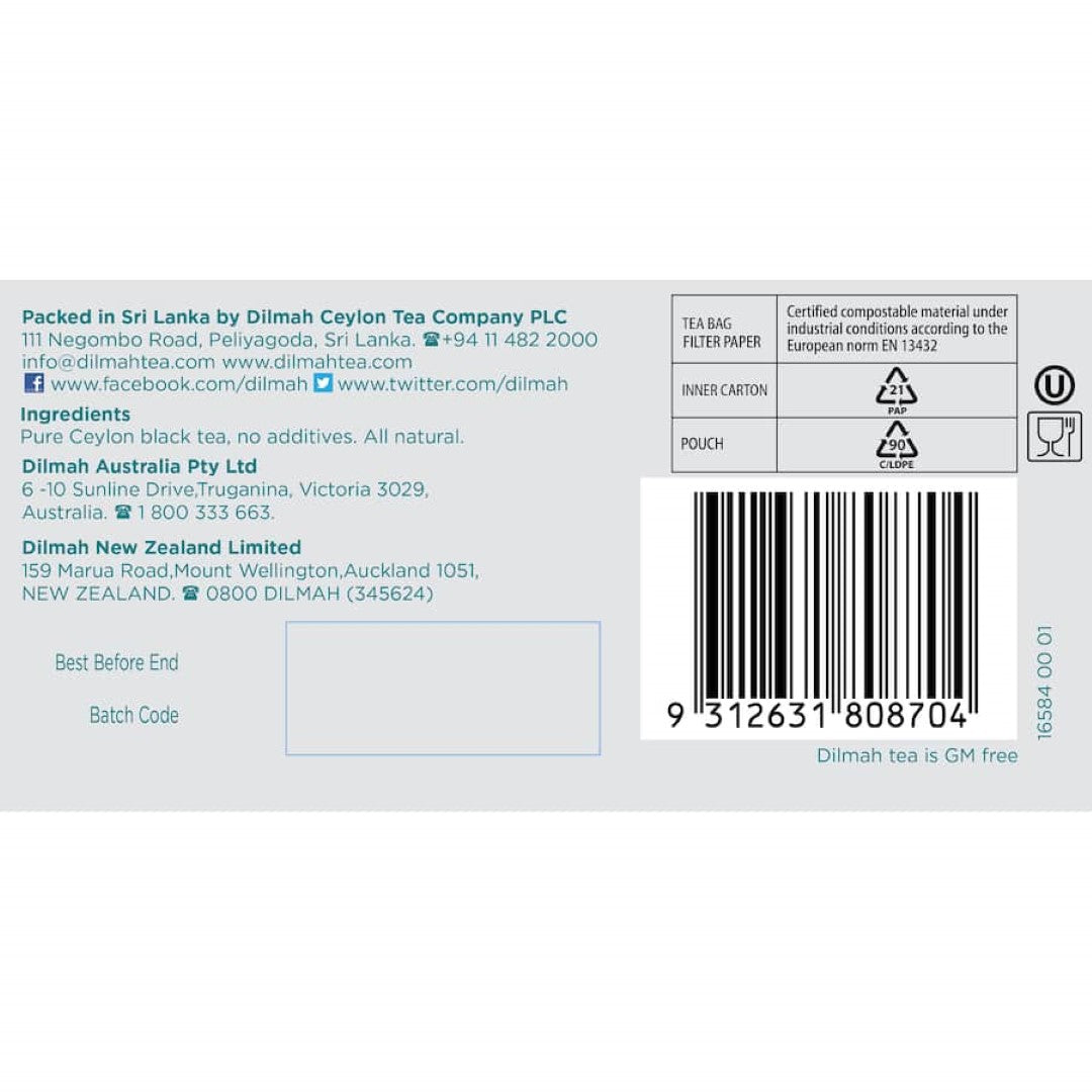 Dilmah Tea Extra Strength Bags 100pack