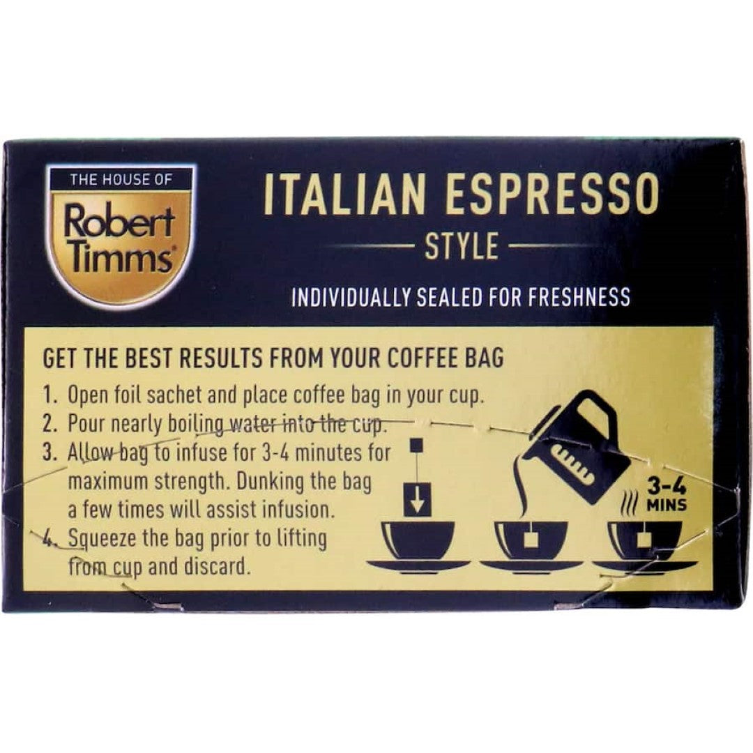 Robert Timms Coffee Bags Italian 8pack
