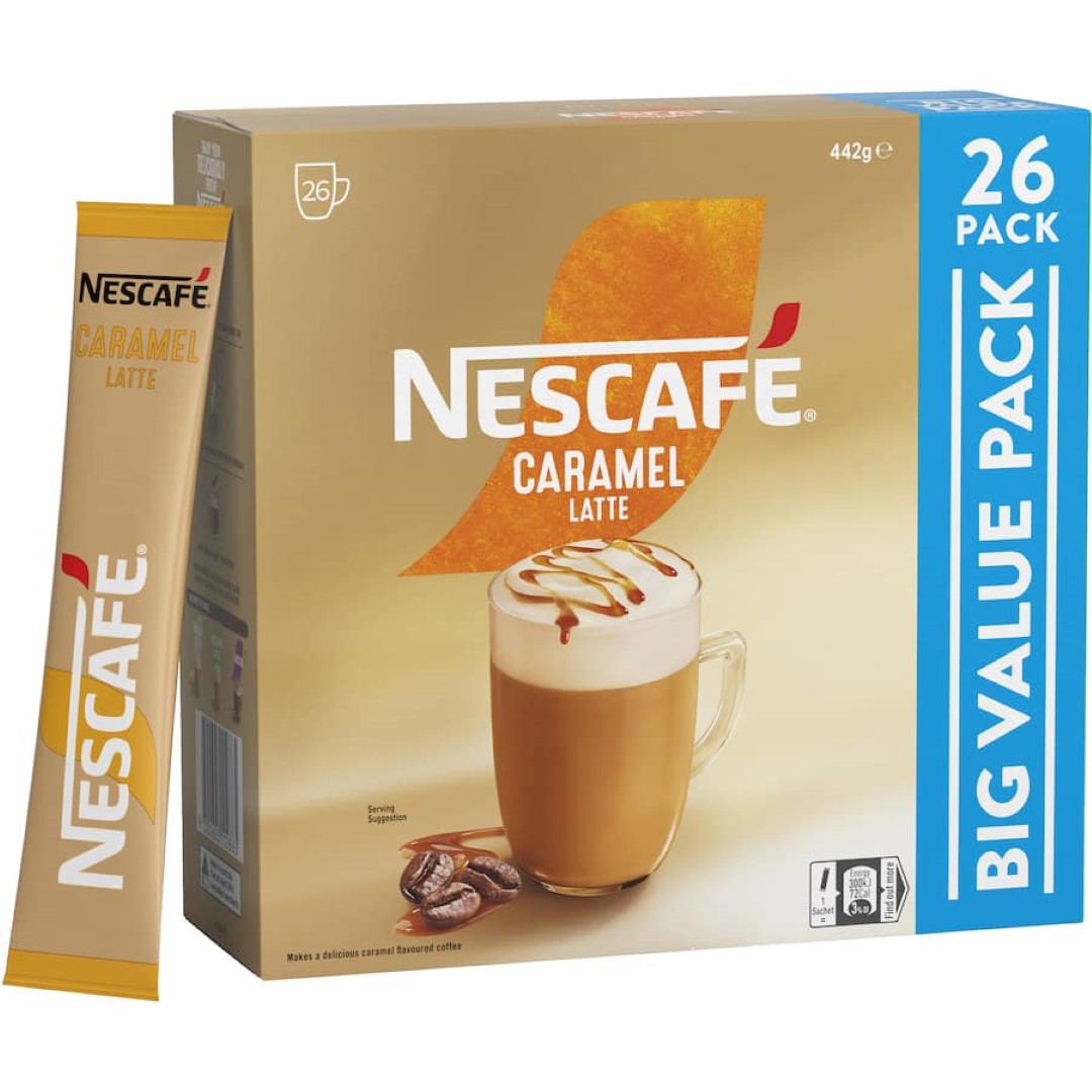 Nescafé Coffee Sachets Caramel Latte 26 pack 442g