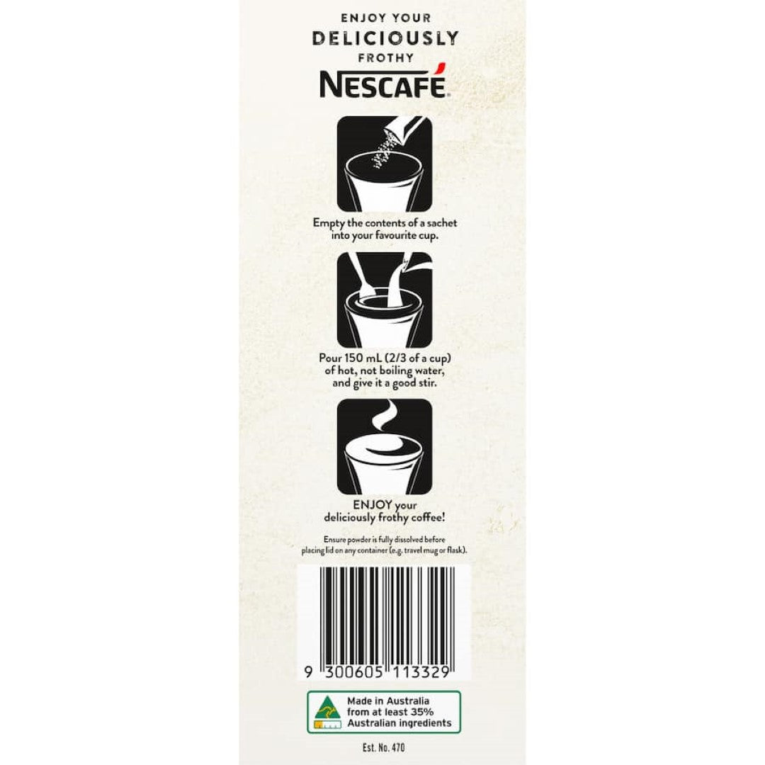 Nescafé Coffee Sachets Hazelnut Latte 26 pack 468g