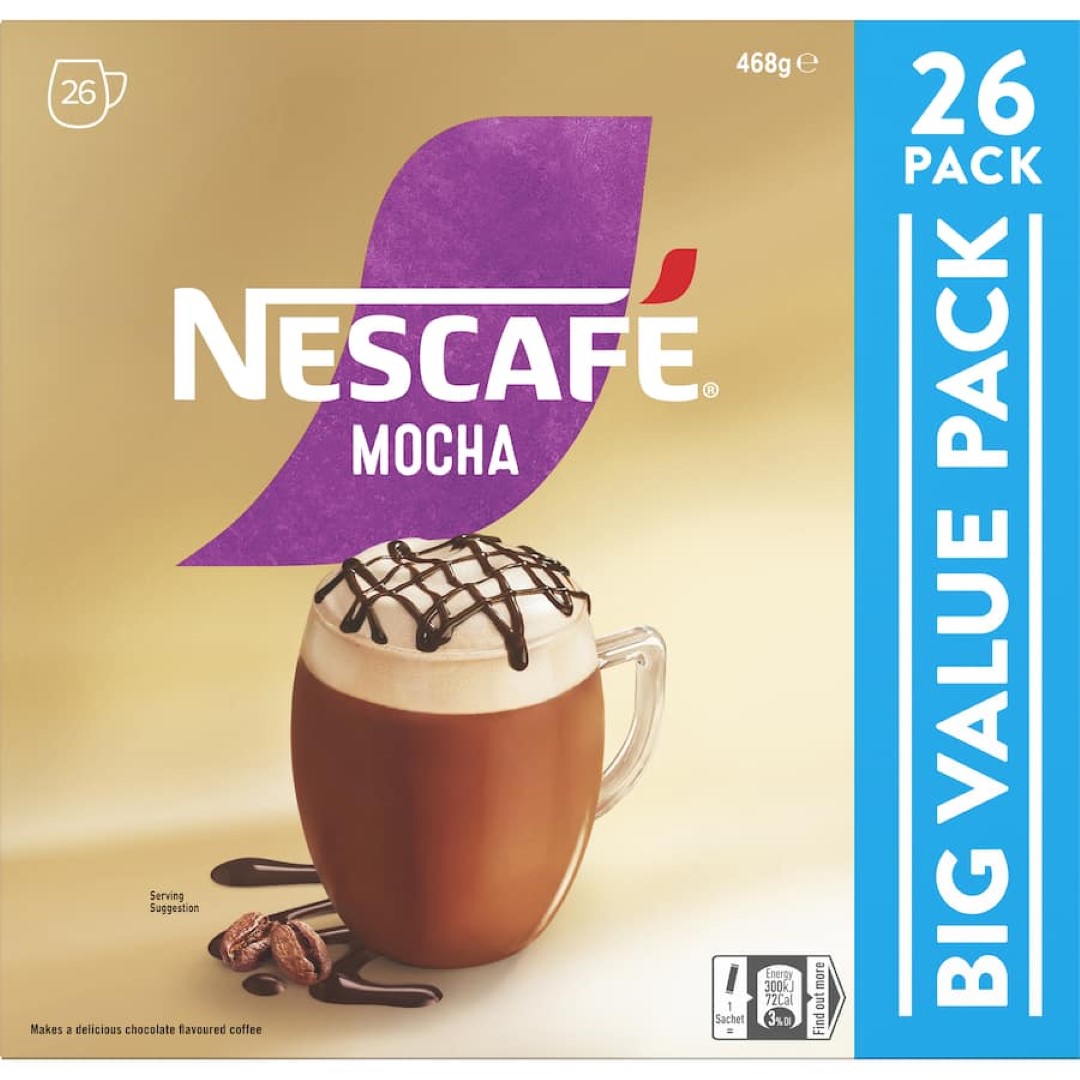 Nescafé Coffee Sachets Mocha 26 pack 468g