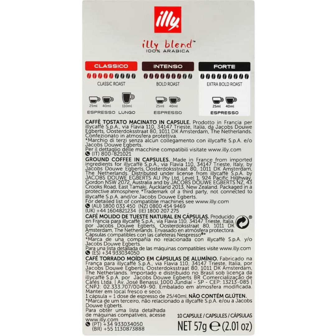 Illy Coffee Capsules Forte 10pack