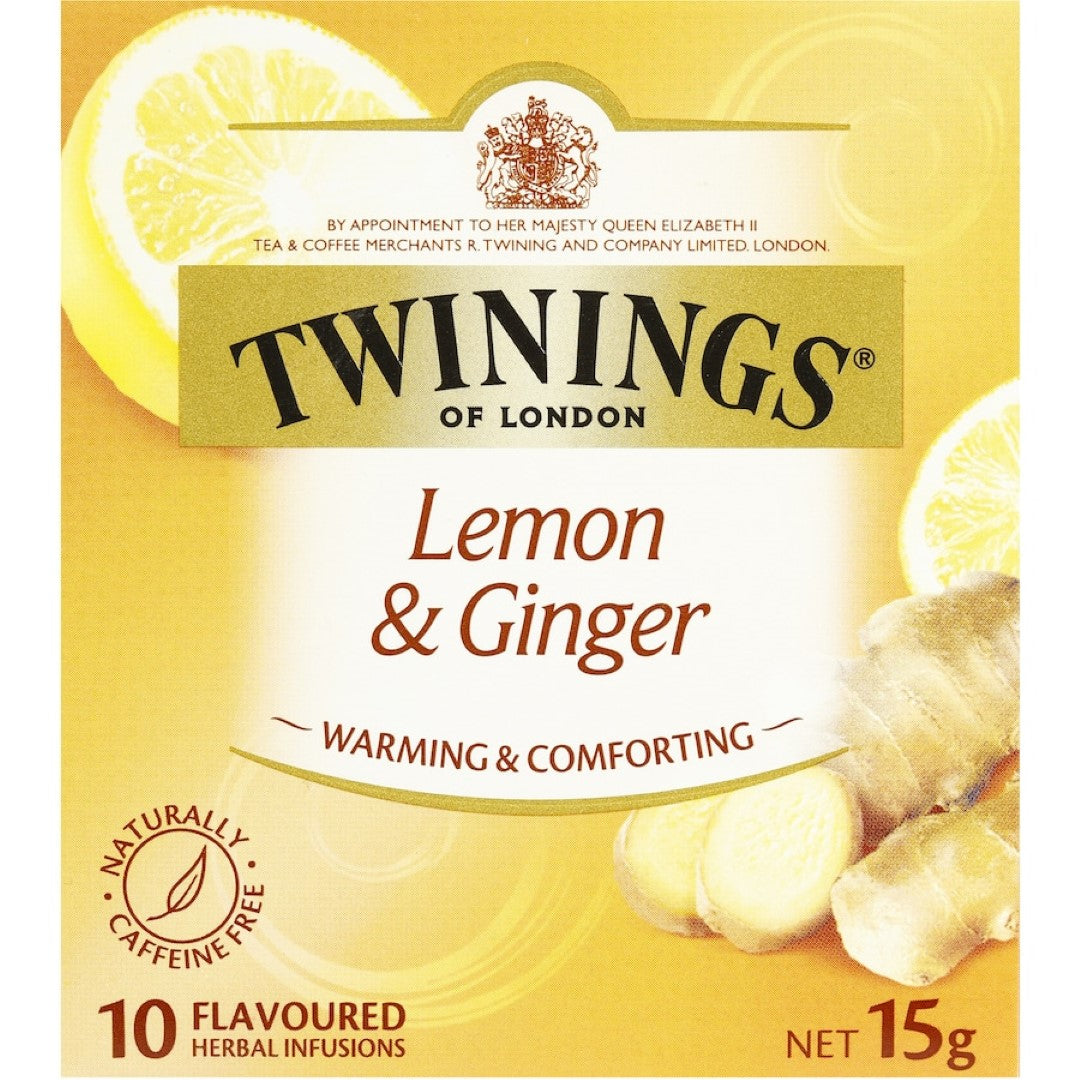 Twinings Infusions Fruit Tea Lemon & Ginger Bags 10pack