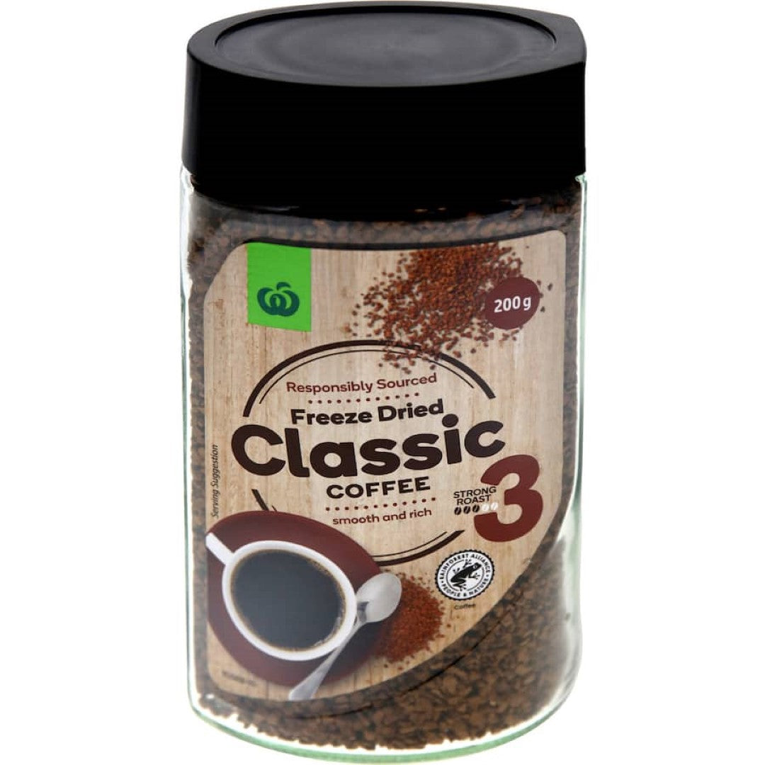 Woolworths Instant Coffee Freeze Dried Original Jar 200g