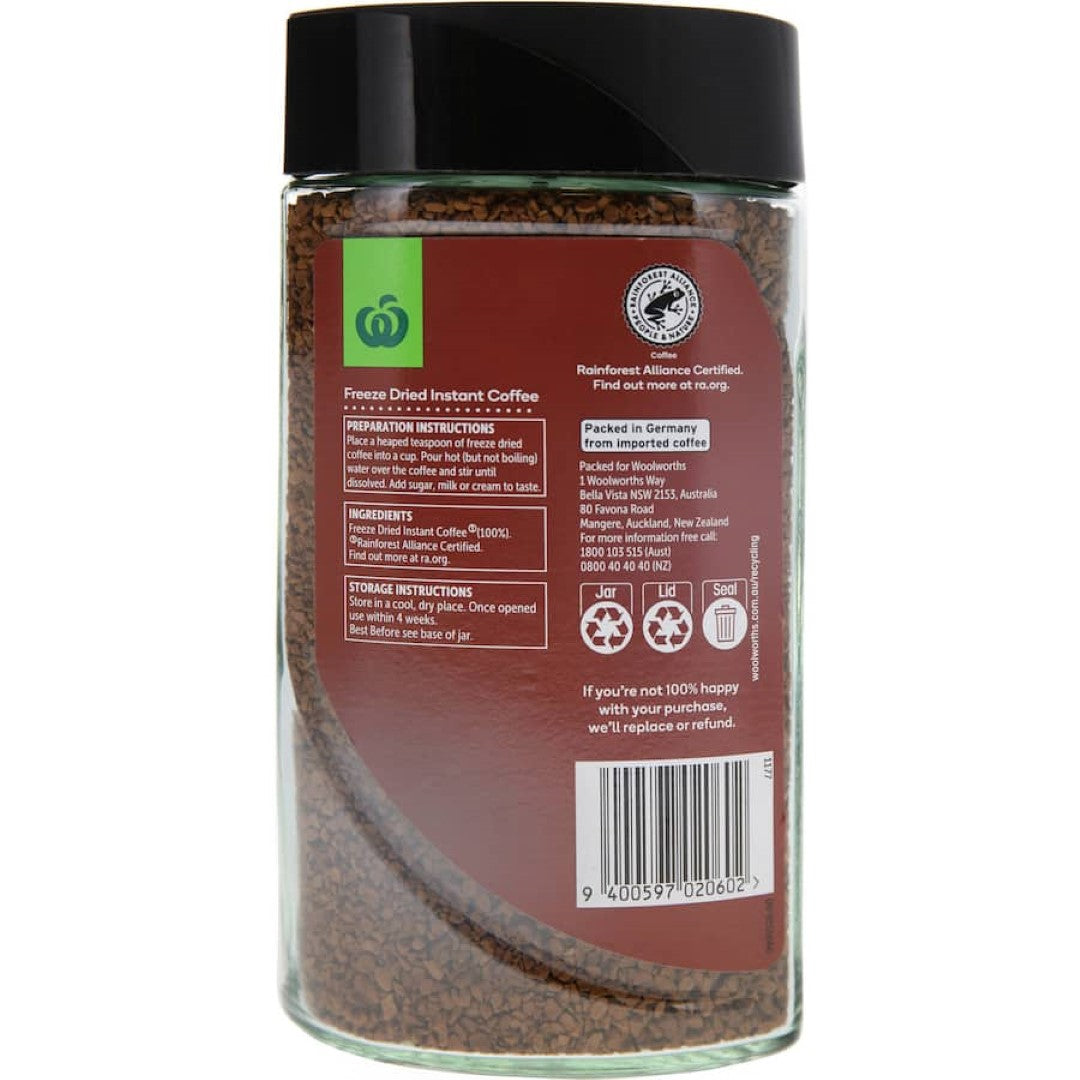 Woolworths Instant Coffee Freeze Dried Original Jar 200g