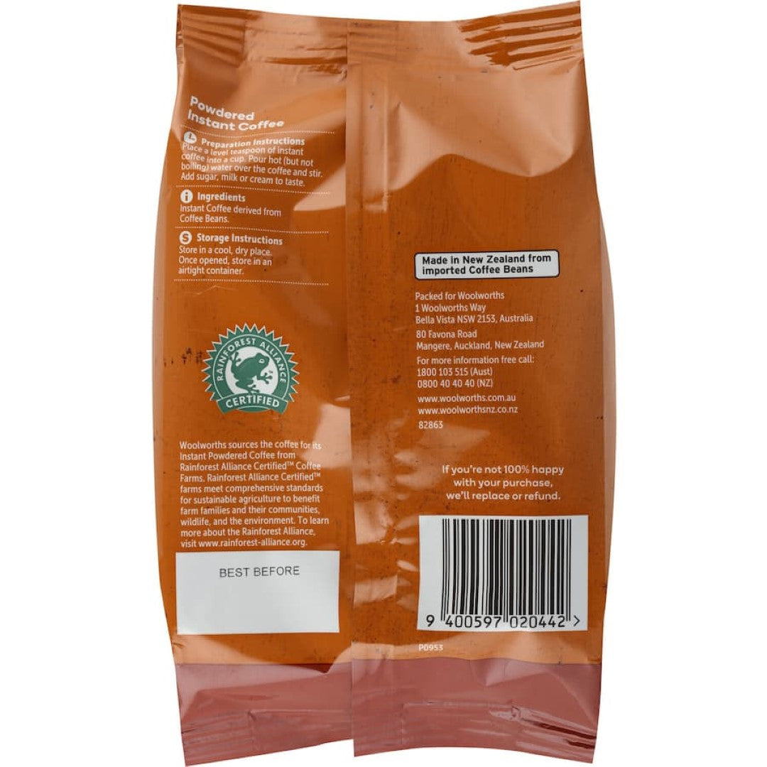 Woolworths Instant Coffee Powder 90g