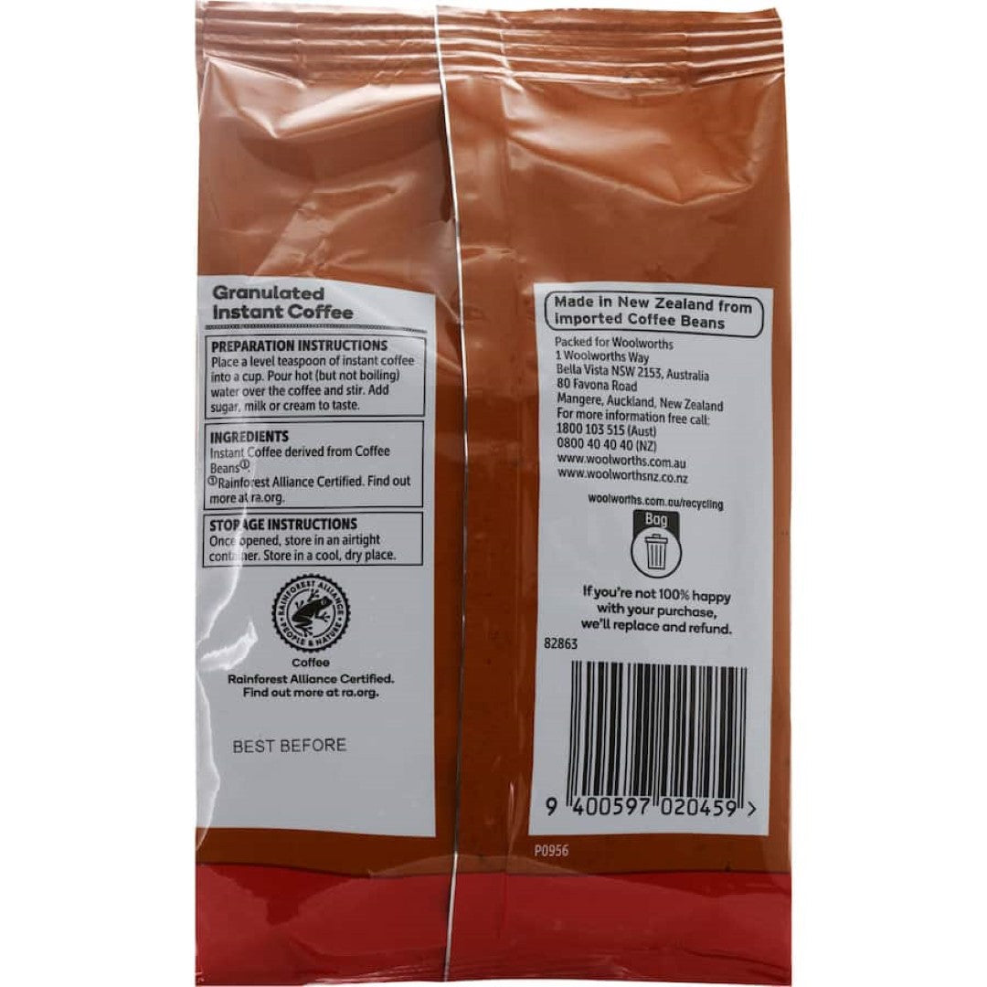 Woolworths Instant Coffee Granulated 90g
