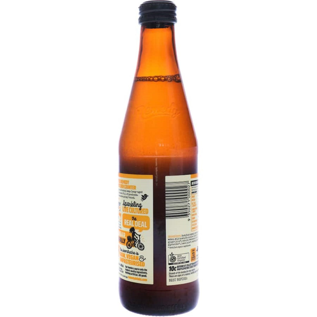 Remedy Kombucha Ginger & Lemon No Sugar Bottle 330mL