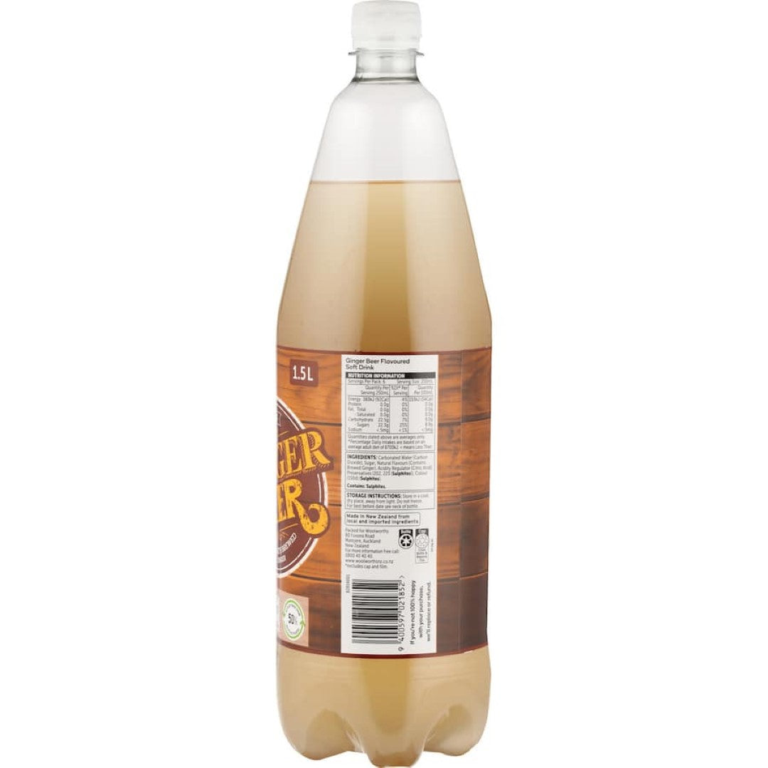 Woolworths Ginger Beer  Bottle 1.5L