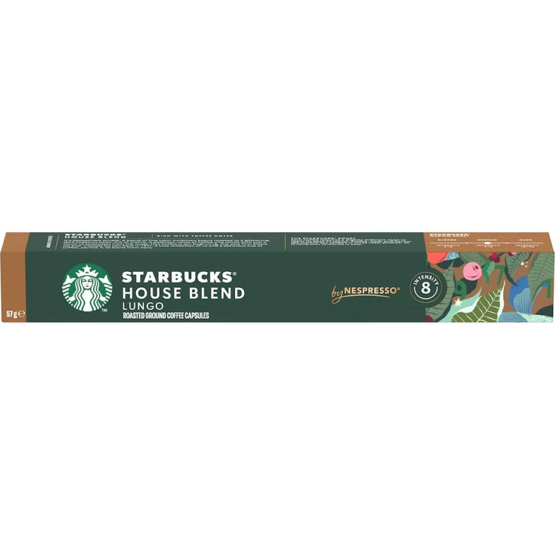 Starbucks By Nespresso Coffee Pods House Blend Lungo 10 pack 57g