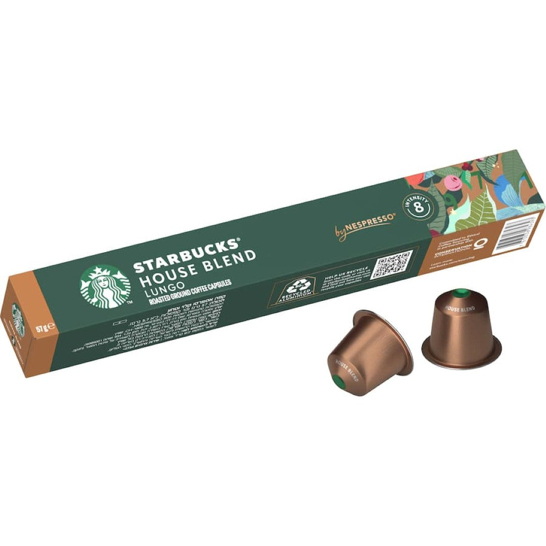 Starbucks By Nespresso Coffee Pods House Blend Lungo 10 pack 57g