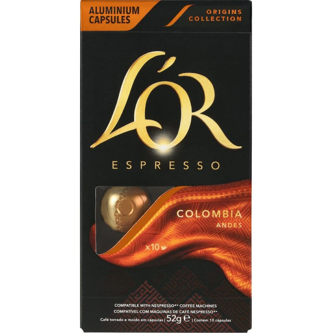 L'or Coffee Capsules Colombia Intensity 8 10pack