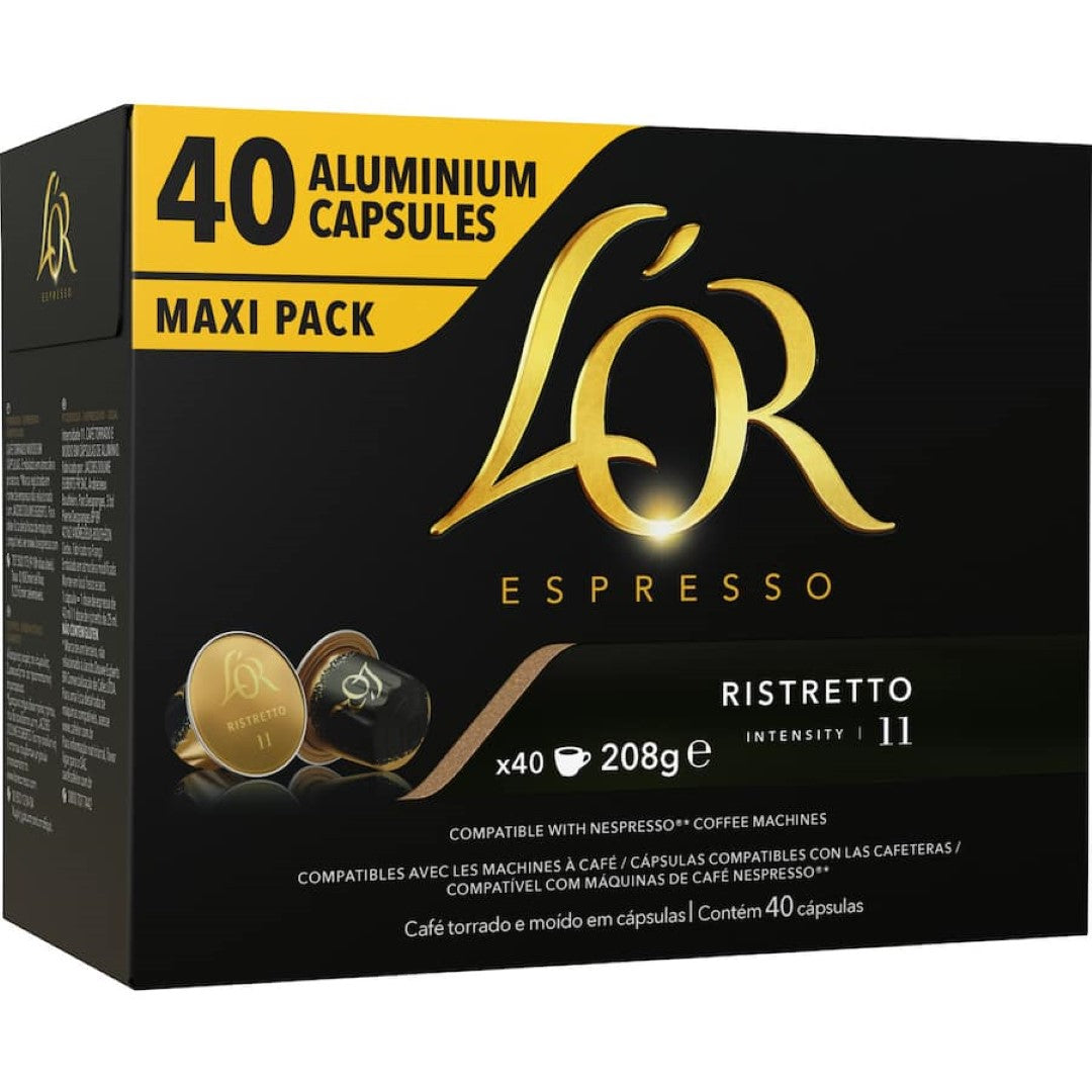 L'or Coffee Capsules Ristretto Intensity 11 40pack
