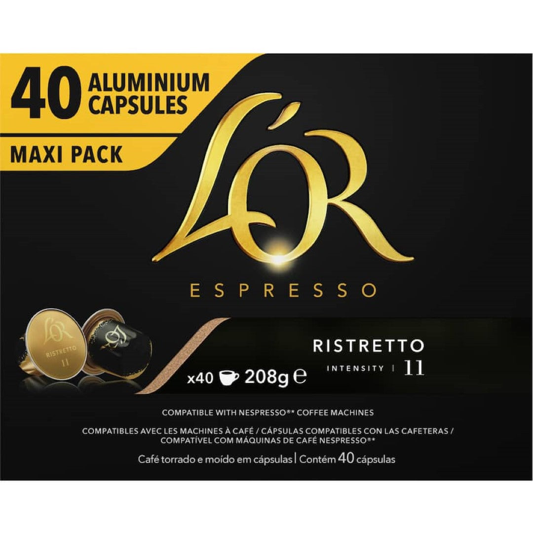 L'or Coffee Capsules Ristretto Intensity 11 40pack
