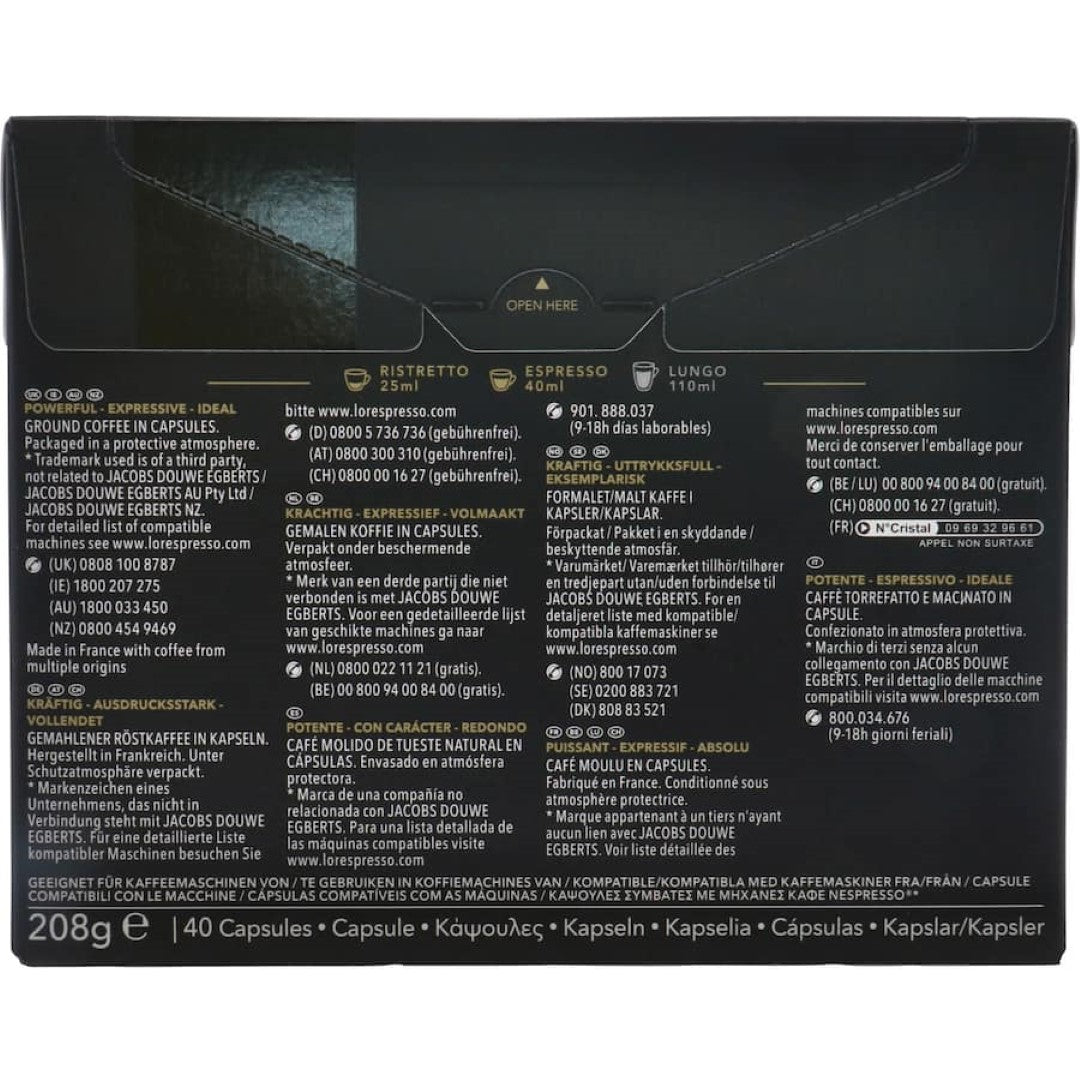 L'or Coffee Capsules Ristretto Intensity 11 40pack