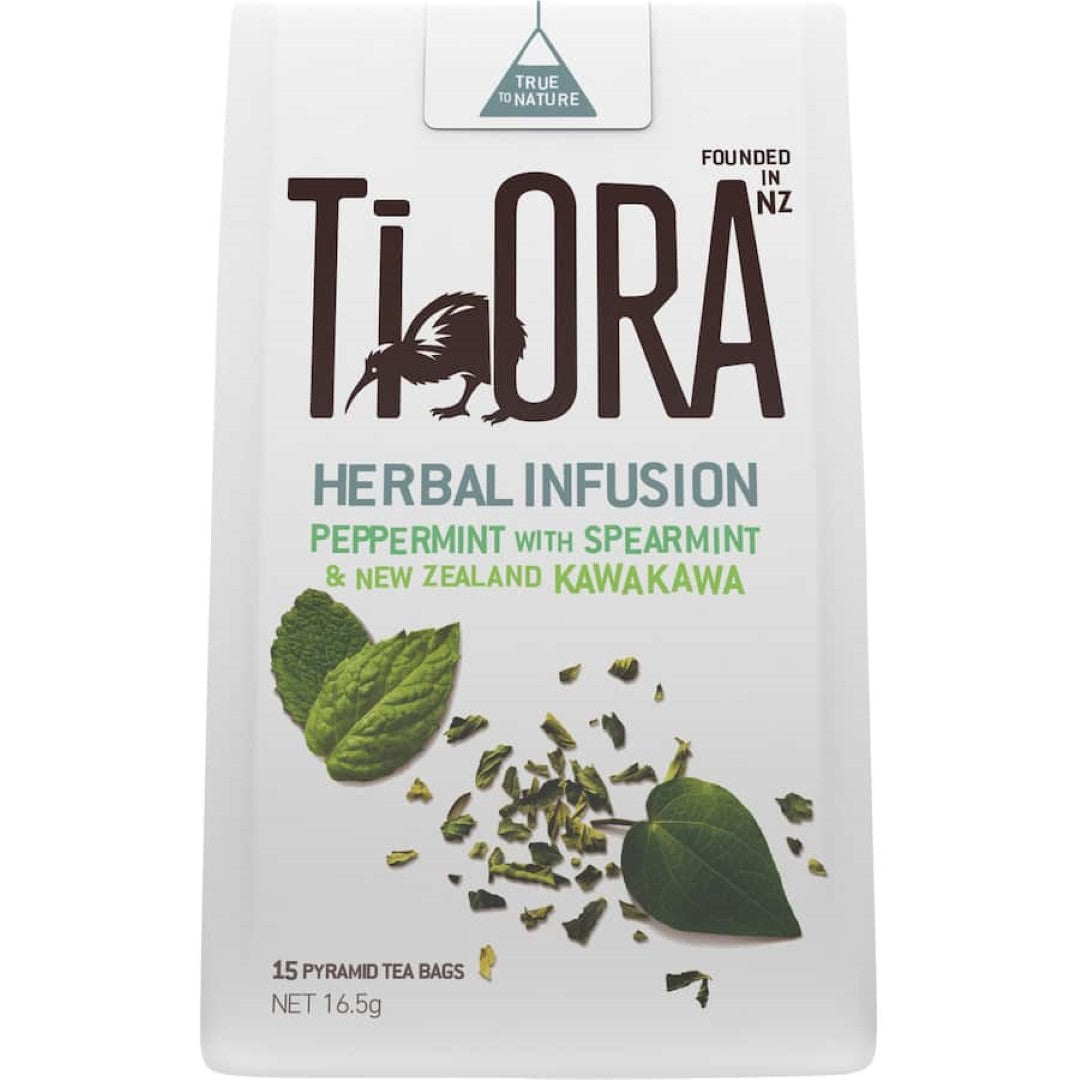 Ti Ora Herbal Tea Bags Peppermint & Spearmint 15pack