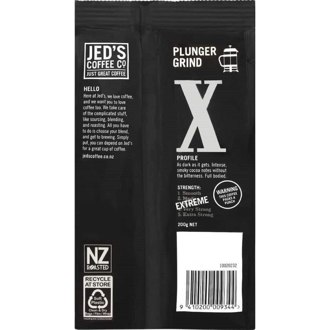 Jed's Plunger Grind Coffee X Extreme 200g