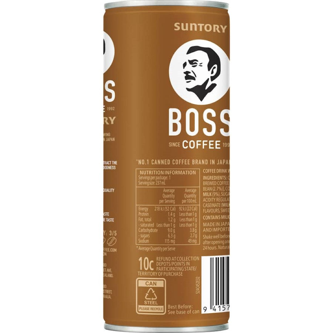 Boss Iced Coffee Latte Can 237mL