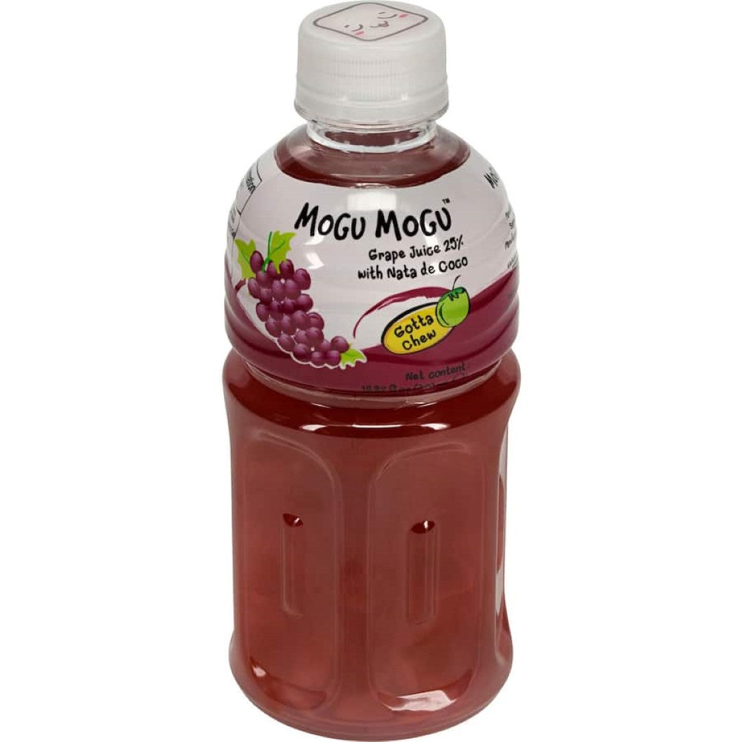 Mogu Mogu Juice Grape With Nata De Coco Bottle 320mL