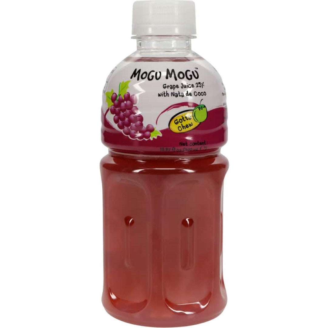 Mogu Mogu Juice Grape With Nata De Coco Bottle 320mL