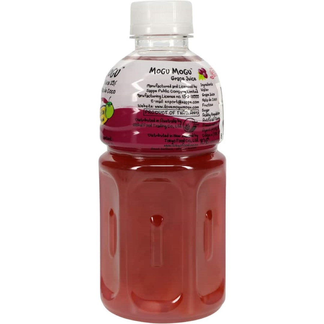 Mogu Mogu Juice Grape With Nata De Coco Bottle 320mL