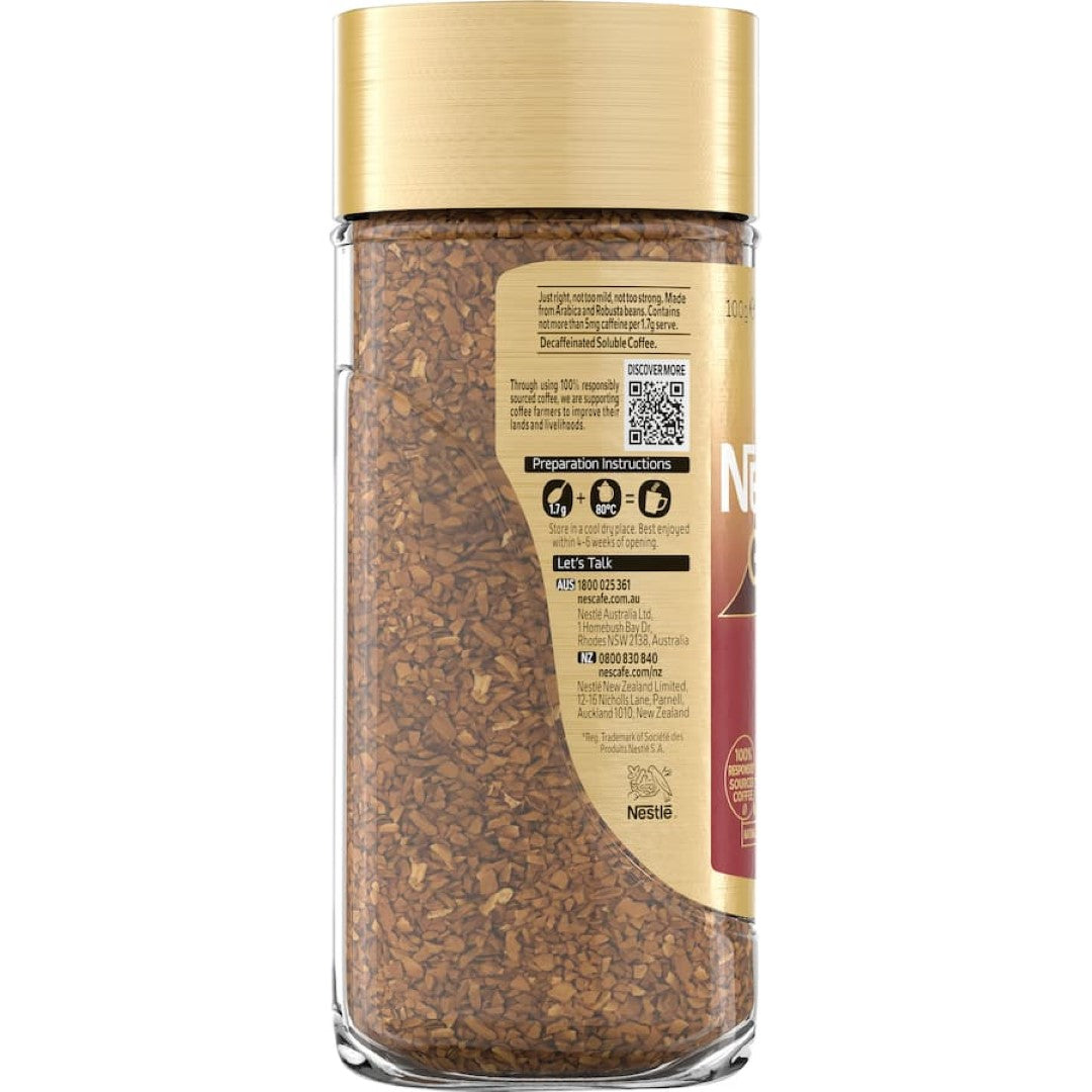 Nescafé Gold Decaf Instant Coffee Jar 100g