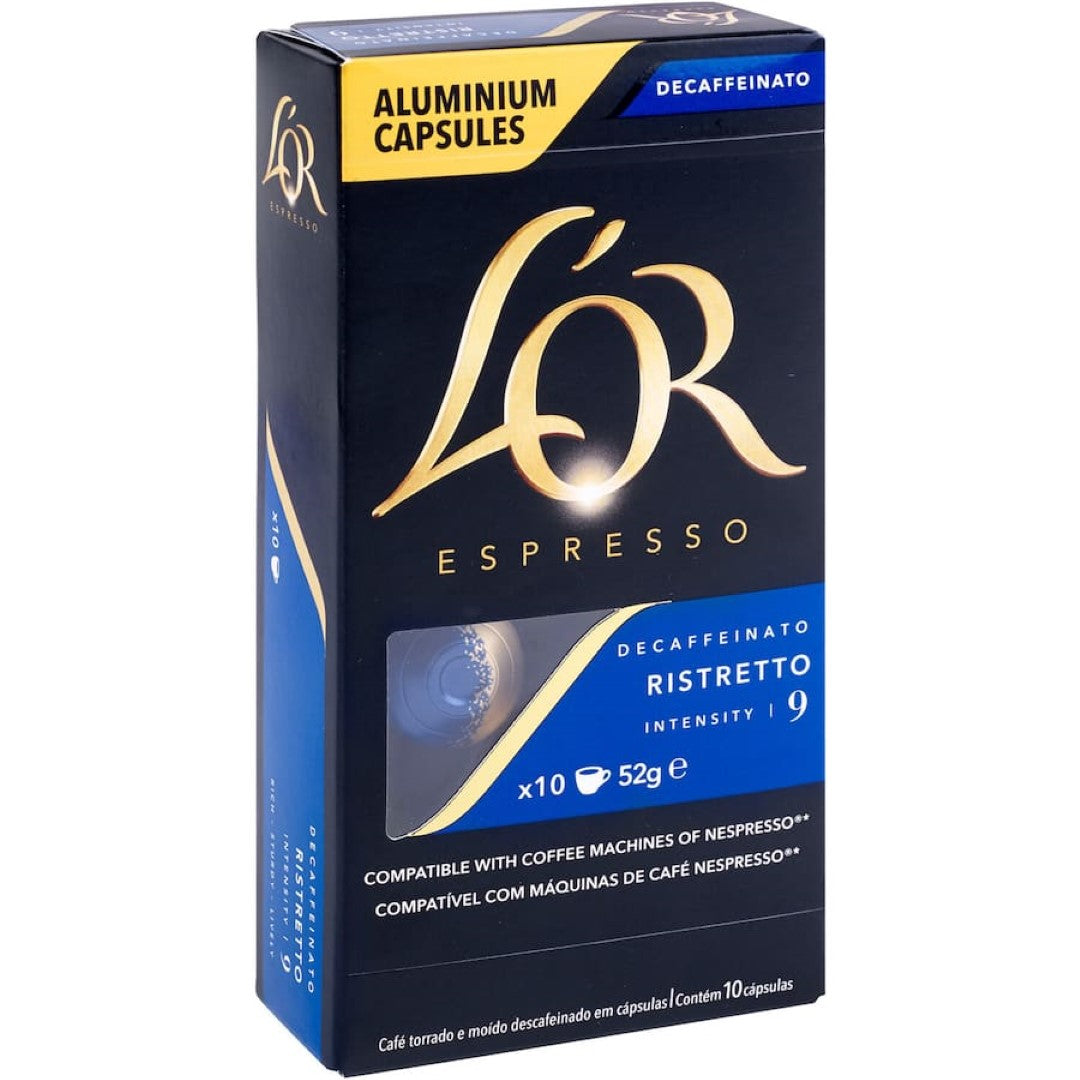 L'or Coffee Capsules Decaf Ristretto Intensity 9 10pack
