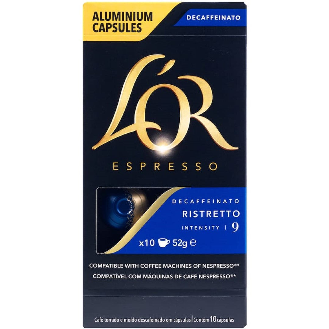 L'or Coffee Capsules Decaf Ristretto Intensity 9 10pack
