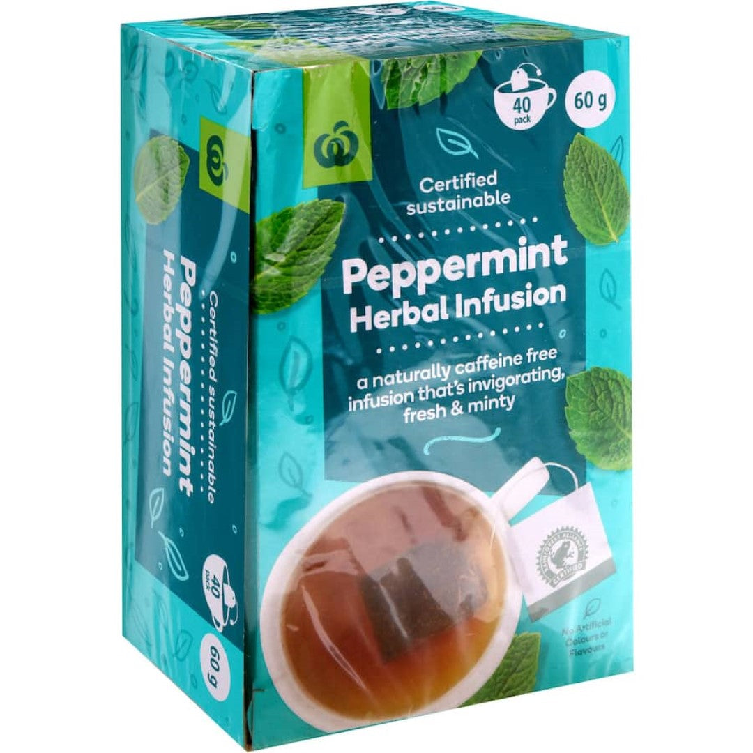 Woolworths Herbal Tea Peppermint Infusion Bags 40pack