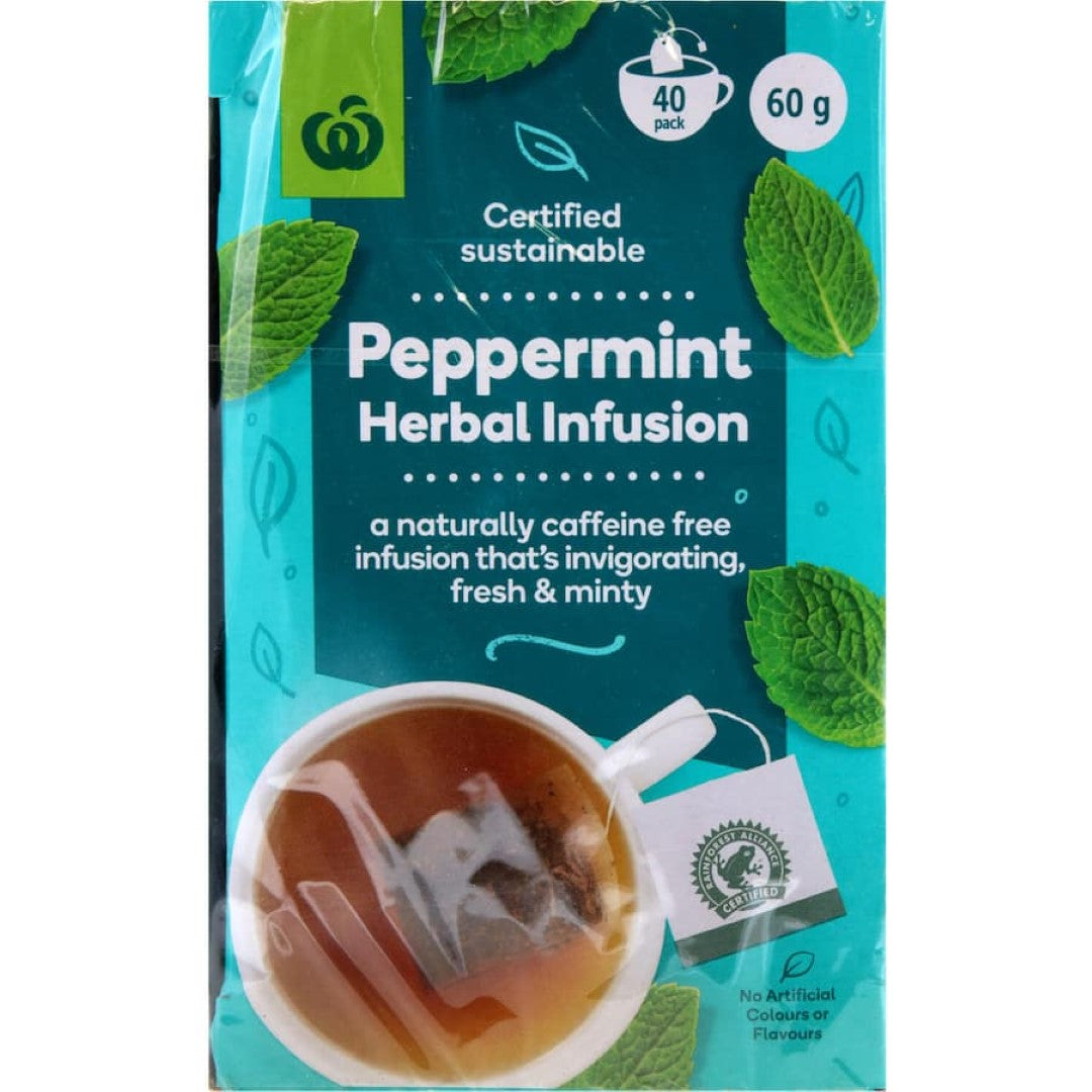 Woolworths Herbal Tea Peppermint Infusion Bags 40pack
