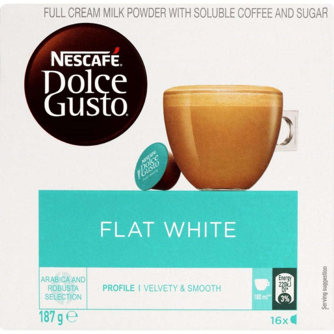 Nescafé Dolce Gusto Coffee Pods Flat White 16 pack