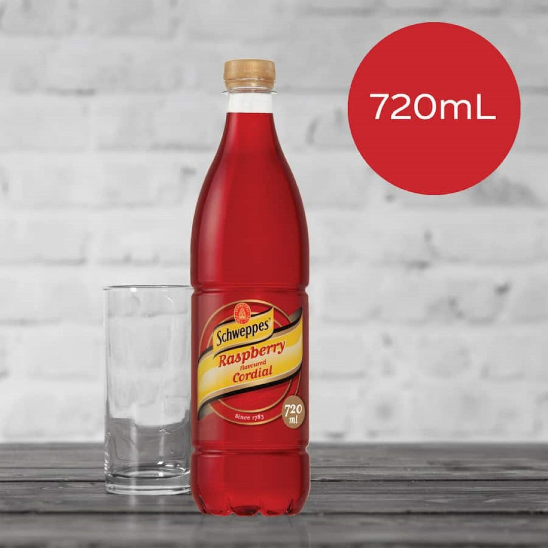 Schweppes Concentrate Raspberry Cordial 720mL