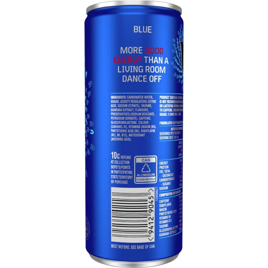 V Blue Energy Drink Single can 250mL